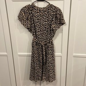 Loft leopard short sleeve dress